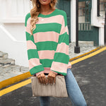 Load image into Gallery viewer, Striped Knit Sweater Women Loose Casual Oversized N5A911