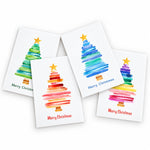 Load image into Gallery viewer, Watercolor Christmas Tree Greeting Cards with Envelopes N6K299