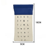 Load image into Gallery viewer, Letter Print Snap Closure Glasses Case Canvas Pouch S5P849