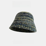 Load image into Gallery viewer, Acrylic Chunky Knit Bucket Hat Retro Color Block M5A310