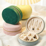 Load image into Gallery viewer, Portable Velvet Jewelry Organizer Box 2 Layer Travel S5P840