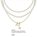 Load image into Gallery viewer, Fork Three-Layer Pearl Choker Necklace Women Elegant N6H158