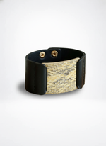 Load image into Gallery viewer, Snakeskin Color Block Wide Cuff Bracelet Women N6C003
