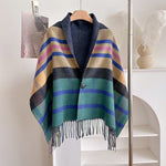 Load image into Gallery viewer, Plaid Faux Cashmere Scarf Women Autumn Winter Warm M5A327