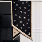 Load image into Gallery viewer, Bow Thin Resort Faux Cashmere Scarf Women Warm Cape M5A337