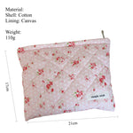 Load image into Gallery viewer, Floral Quilted Compact Organizer Cotton Canvas S5P359