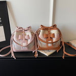 Load image into Gallery viewer, Jacquard Bow Detail Bucket Bag Women N6E007