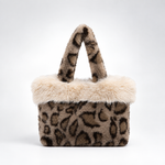 Load image into Gallery viewer, Women's Plush Leopard Print Bucket Handbag N6J174