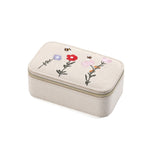 Load image into Gallery viewer, Embroidered Canvas Jewelry Box with Metal Zipper N6E072