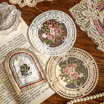 Load image into Gallery viewer, Vintage Lace Embroidered Coaster Doily Display Mat N6G077