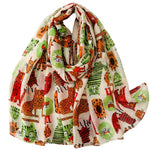 Load image into Gallery viewer, Animal Print Batik Fringe Shawl M5A247