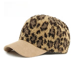Load image into Gallery viewer, Leopard Baseball Cap Women Faux Shearling Winter M5A302
