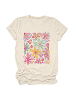 Load image into Gallery viewer, Loose Fit Floral Short Sleeve T-Shirt Women N6E137