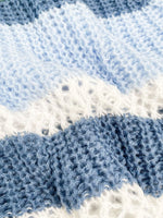 Load image into Gallery viewer, Color Block Striped Knit Crop Sweater Women N6B025