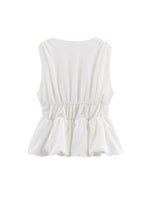 Load image into Gallery viewer, Sleeveless Knot Front Fitted Knit Tank Top Women N6F005