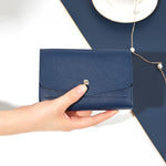Load image into Gallery viewer, Portable Leather Jewelry Organizer Envelope Clutch S5P826