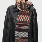 Load image into Gallery viewer, 50% Wool Blend Fair Isle Scarf Women S5P683