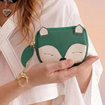 Load image into Gallery viewer, Cartoon Fox Embroidery Leather Coin Purse N6G052
