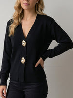 Load image into Gallery viewer, Solid V-Neck Long Sleeve Cardigan Women N6G183