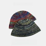 Load image into Gallery viewer, Acrylic Chunky Knit Bucket Hat Retro Color Block M5A310