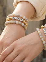 Load image into Gallery viewer, MAMA Bead Semi-precious Stone Stretch Bracelet Women N6D520