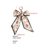Load image into Gallery viewer, Handwoven Silk Scarf Bow Keychain Bag Charm N6G056