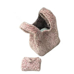 Load image into Gallery viewer, Leopard Print Faux Fur Bucket Bag Women S5P737