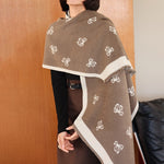 Load image into Gallery viewer, Bow Thin Resort Faux Cashmere Scarf Women Warm Cape M5A337
