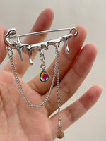 Load image into Gallery viewer, Liquid Fringe Brooch Women Office Chain Pin N6B019