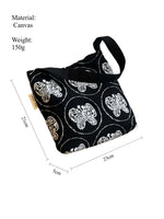 Load image into Gallery viewer, Butterfly Sea Anemone Embroidery Canvas Vertical Bag S5P366