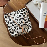 Load image into Gallery viewer, Leopard Print Corduroy Crossbody Bag Women S5P711