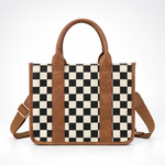 Load image into Gallery viewer, Women's Checkered Canvas Tote Shoulder Bag N6J161