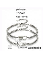 Load image into Gallery viewer, Pink Zebra Stone Beaded Mother Daughter Bracelet Set N6D527