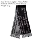 Load image into Gallery viewer, 25% Wool Blend Letter Jacquard Scarf Women S5P682