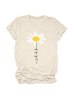 Load image into Gallery viewer, Let It Be Daisy Graphic Loose Fit T-Shirt Women N6F016