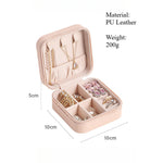 Load image into Gallery viewer, Mini Leather Travel Jewelry Case Multi Compartment S5P401
