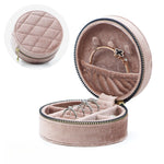 Load image into Gallery viewer, Round Oval Velvet Jewelry Box Portable Storage S5P950
