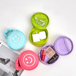 Load image into Gallery viewer, Round Embroidery Makeup Key Card Pouch Women Portable S5P860