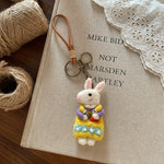 Load image into Gallery viewer, Nepal Handmade Wool Felt Animal Charm Keychain N6G036