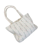 Load image into Gallery viewer, Pastel Floral Quilted Tote Bag Women Large S5P649