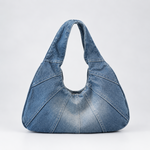 Load image into Gallery viewer, Women's Denim Shoulder Baguette Bag N6J194
