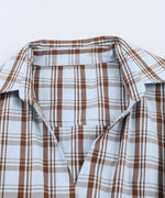 Load image into Gallery viewer, Single Button Plaid Long Sleeve Shirt N6A168