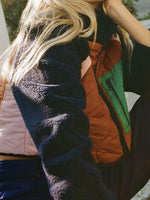 Load image into Gallery viewer, Color Block Fleece Short Jacket Plush Patchwork N5A724