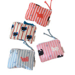 Load image into Gallery viewer, Cat Motif Cotton Multi-Pocket Organizer Canvas Lining S5P360