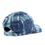Load image into Gallery viewer, Distressed Plaid Baseball Cap Rhinestone Frayed N6G210