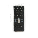 Load image into Gallery viewer, Womens Wool Blend Snowman Polka Dot Jacquard Knit Scarf N6K242