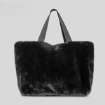 Load image into Gallery viewer, Faux Mink Tote Bag Women Large Shoulder Handbag S5P810