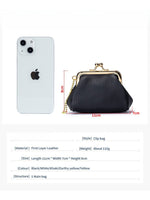 Load image into Gallery viewer, Genuine Leather Mini Frame Purse Coin Pouch Women N6B195