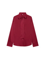 Load image into Gallery viewer, Bow Tie Scarf Loose Blouse Women Long Sleeve N6H124
