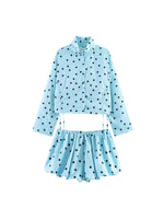 Load image into Gallery viewer, Polka Dot Balloon Jacket Shorts Set Women Casual N6F207